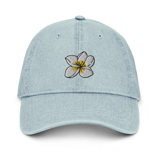 Plumeria Lover's Denim Hat